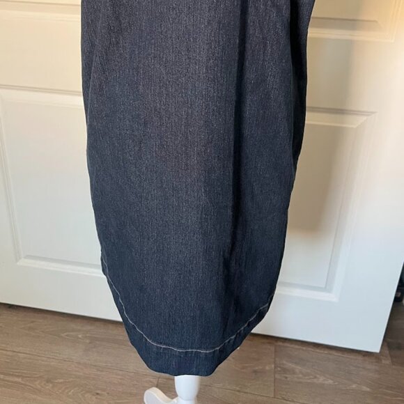 Liz Claiborne Simply Liz Dark Wash Denim Shirt Dress Size Medium - Picture 13 of 14